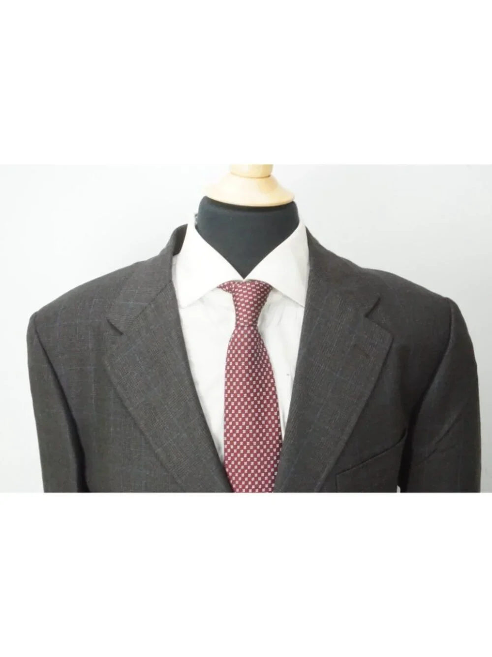 Burberry London Brown Blue Plaid S100s 2 Pc Suit Jacket Pants Sz 48R BRAND NEW